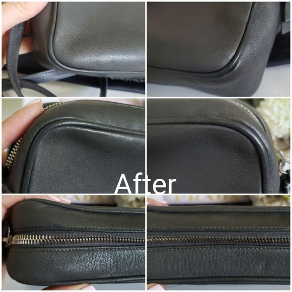 *SOLD*Authentic Pre-owned Saint Laurent Lambskin Monogram Small Lou Camera Bag - Picture 14 of 16